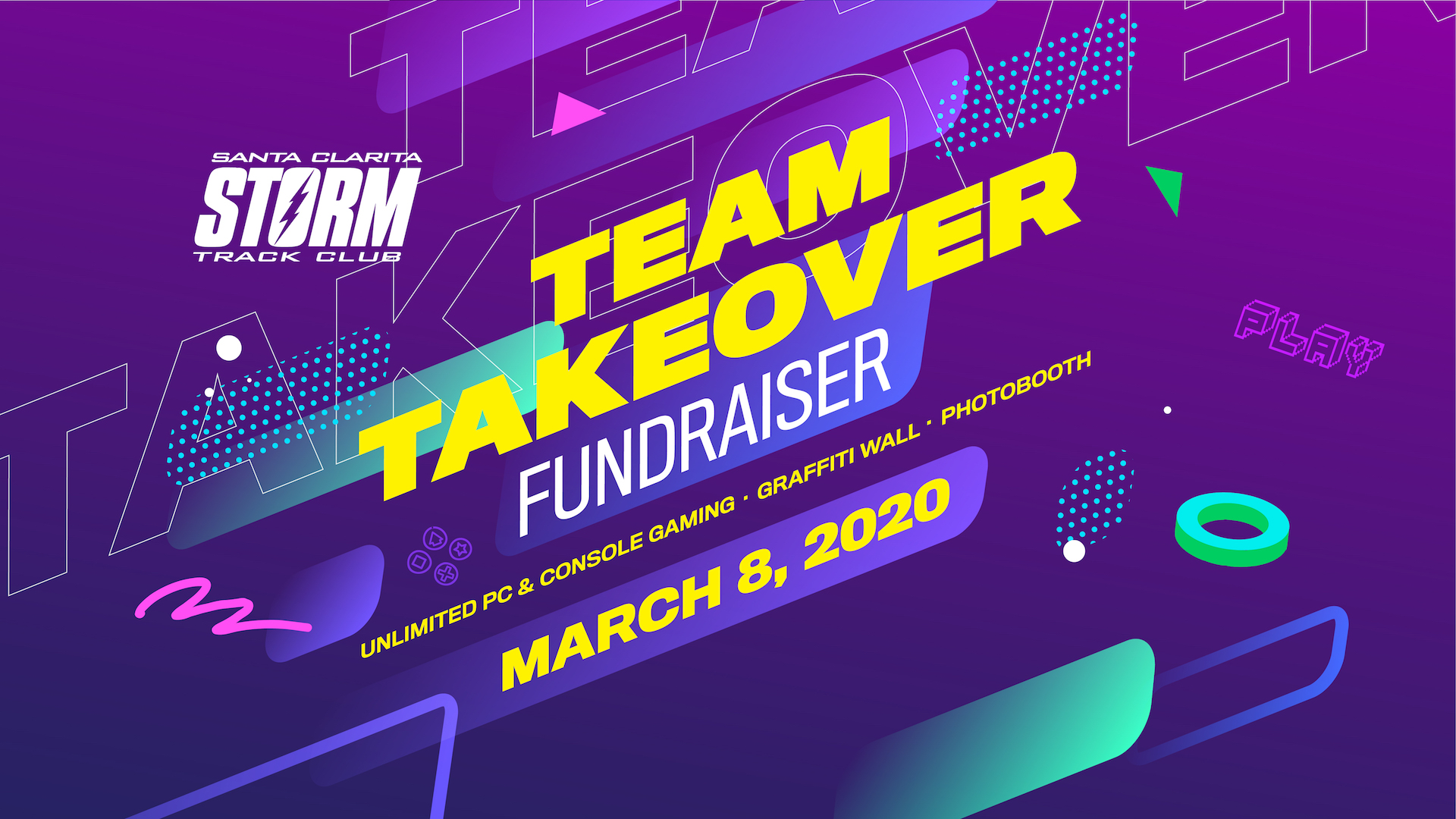 team takeover fundraiser mar 8 poster