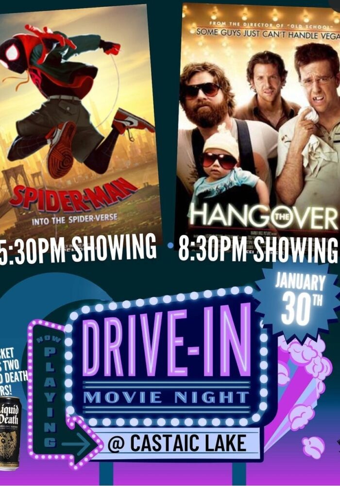 drive in movie night poster january 30