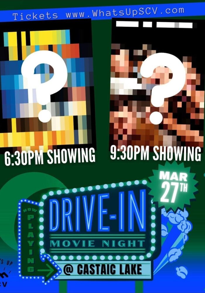 drive in movie night poster march 27